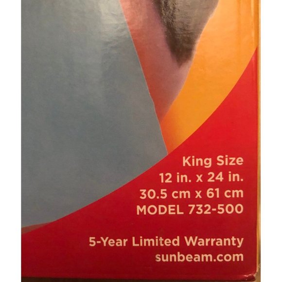 SUNBEAM KING SIZE HEATING PAD ULTRAHEAT 3- HEAT SETTINGS - Picture 2 of 8